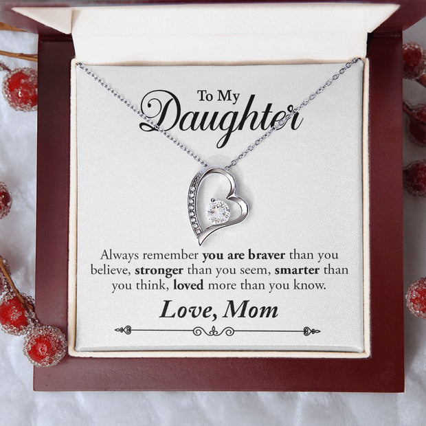My Daughter | Braver Stronger Smarter - Forever Love Necklace