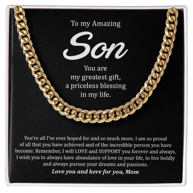 My Son | My Greatest Gift - Cuban Link Chain